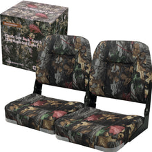 Load image into Gallery viewer, Seamander  Camouflage Low Back Fold Down Boat Seats (2 Seats)
