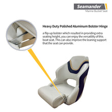 Load image into Gallery viewer, Seamander Captain Bucket Seat,Sport Flip Up Seats,Ivory,Gray 4 Colors Available
