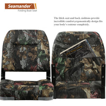 Load image into Gallery viewer, Seamander  Camouflage Low Back Fold Down Boat Seats (2 Seats)
