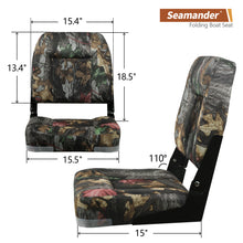 Load image into Gallery viewer, Seamander  Camouflage Low Back Fold Down Boat Seats (2 Seats)
