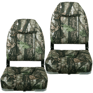 Seamander  Camouflage Heigh Back Fold Down Boat Seats (2 Seats)