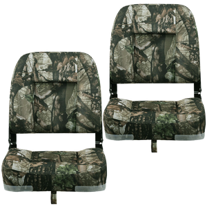 Seamander  Camouflage Low Back Fold Down Boat Seats (2 Seats)