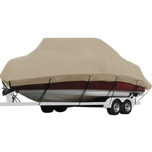 Seamander Elite Boat Cover,Universal Fit For Jon boat,Runabout Boat , V-Hull&Tri-Hull Fishing Ski Pro-Style Bass Boats,etc