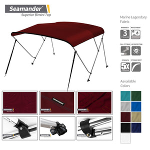 Seamander 3 Bow Bimini Tops,7 Sizes,9 Colors