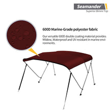 Load image into Gallery viewer, Seamander 3 Bow Bimini Tops,7 Sizes,9 Colors
