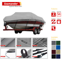 Load image into Gallery viewer, Seamander Elite Boat Cover,Universal Fit For Jon boat,Runabout Boat , V-Hull&amp;Tri-Hull Fishing Ski Pro-Style Bass Boats,etc
